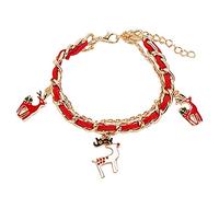 Generisch Éléments de Père Noël Alliage Cadeaux Père Noël Accessoires de vacances Pendentif Goutte Bracelet Bracelets Pas Cher Enfant Fille Bracelet, Einheitsgröße, Métal, No Gemstone