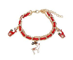 Generisch Éléments de Père Noël Alliage Cadeaux Père Noël Accessoires de vacances Pendentif Goutte Bracelet Bracelets Pas Cher Enfant Fille Bracelet, Einheitsgröße, Métal, No Gemstone