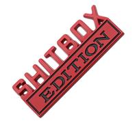 Generisch Emblèmes Shit-Box - Autocollant 3D pour voiture - Décoration fantaisie - Emblèmes créatifs - Accessoires extérieurs de rechange pour toutes les fenêtres de pare-chocs de voiture, camion, SUV