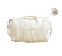 Generisch Embroidery Baby Changing Bag, élégant sac de voyage en coton, grande capacité, sac de voyage, sac pour maman, sac de mère, sac portable léger, sac maman avec, Tulipe