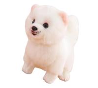 Generisch Empathie Building Jouet en peluche douce pour chien pour liaison familiale, poupée d'accompagnement, figurine de poméranie réaliste, chien en peluche