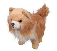 Generisch Empathie Building Jouet en peluche douce pour chien pour liaison familiale, poupée d'accompagnement, figurine de poméranie réaliste, chien en peluche