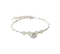 Generisch En Acier Bracelets Mm Bijoux Jade Bracelet Good Luck Bracelet For Women Creative Jewelry En Bracelet Naturelle Maman Bracelets Anneaux (Green, One Size)