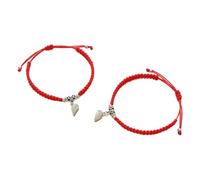 Generisch En Bracelet Naturelle 4 4 Anneaux Bracelets His And Hers Adjustable 8 Love Heart Bracelet Jewelry Jonc Bracelet Couple Largeur Message Anneaux (A, A)