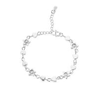 Generisch En Mm Pierres Rose Naturelle Anneaux Star Creative Hand Jewelry Plusieurs Phrases Amoureux Rose Bracelet Anneaux (Silver, One Size)