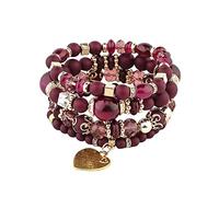 Generisch ene Ensemble de bracelets multicouches pour homme et femme - Bijoux multicolores - Bracelet argenté pour fille, taille unique, cristal, Pas de gemme