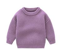 Generisch Enfant en bas âge Pull en tricot solide Vêtements d'hiver pour bébé Hauts Vêtements Chaussures bébé 6 12 mois, a, 12-18 mois