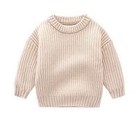 Generisch Enfant en bas âge Pull en tricot solide Vêtements d'hiver pour bébé Hauts Vêtements Chaussures bébé 6 12 mois, b, 12-18 mois