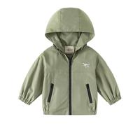 Generisch Enfants 2025 Nouveau Coupe-vent à Capuche Mince Loisirs pour Garçons Veste d'hiver Imperméable, vert, 3-4 ans
