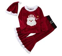 Generisch Ensemble 3 pièces de costume de souris pour enfant en bas âge et fille - Pull de Noël - Haut pantalon - Chapeau - Survêtement de jogging pour bébé, vert, 1-2 ans