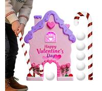 Generisch Ensemble complet de jeu de golf pour la Saint-Valentin, kit de jeu d'intérieur portable, mini chemin de golf avec club et balles - Pour couples, femmes, hommes, golfeurs, famille, fête