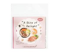 Generisch Ensemble d'autocollants alimentaires, lot d'étiquettes décoratives mignons, thème alimentaire amusant, collection d'autocollants de scrapbooking, carnet créatif, kit de décoration de