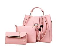 Generisch - Ensemble de 3 pièces avec sac à bandoulière, sac à main, sac à bandoulière, sac à bandoulière, pantalon de jogging pour femme, noir, avec poches, RD2, Taille unique