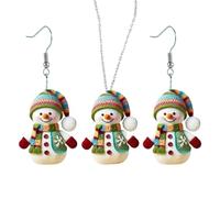 Generisch Ensemble de boucles d'oreilles et de collier, boucles d'oreilles - Parure de Noël - Ensemble de boucles d'oreilles et de collier pour le quotidien et les fêtes