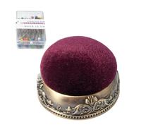 Generisch Ensemble de coussins de stylo à coudre - Stylos à coudre et coussins | Ensemble de coussinets de broche, coussin rétro anti-torsion pour aiguilles à perles, base en métal vintage demi-boule