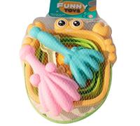 Generisch Ensemble de de plage - 1 seau pliable en forme d'animaux marins, pelle à sable, jeu interactif pour garçons et filles de 3 à 10 ans
