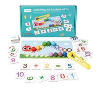 Generisch Ensemble de Jouets mathématiques en Bois | Motricité Fine et Coordination œil-Main | Puzzle Chenille Perles Puzzle pour de 3 à 5 Ans et Filles pour Anniversaire et pour Les Filles