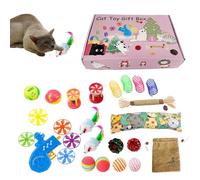 Generisch Ensemble de jouets pour chat - Jouet pour chats domestiques - Pour lutter contre l'ennui - Jeu interactif pour le divertissement, l'exercice, les soins dentaires et l'instinct de chasse