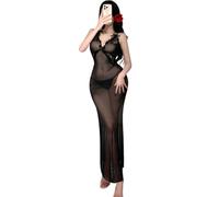 Generisch Ensemble de lingerie élégant en dentelle pour séduire comme vêtement de nuit confortable dans un design intemporel, Noir , taille unique