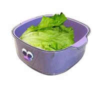 Generisch Ensemble de passoire de cuisine - Bol à tamis - Panier à linge 2 en 1 - Tamis à laver multifonction - Cuve d'évacuation alimentaire à double couche pour le nettoyage de la salade de pâtes
