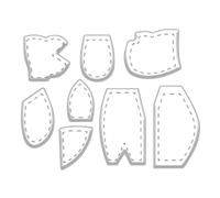 Generisch Ensemble de pochoirs de matelassage - Règle éléphant à mémoire de forme - Pour couture, matelassage, découpe de tissu, projets d'artisanat, outils d'artisanat - Acrylique pour une coupe