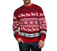 Generisch Ensemble de pulls assortis pour hommes et femmes - Flocon de neige - Noël - Couple d'amoureux - T-shirt - Chemisier - Vêtements de Noël, rouge, XL