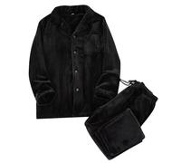 Generisch Ensemble de pyjama de luxe en polaire corail pour femme - Vêtement de nuit en flanelle pour la saison froide - Doux et chaud - Vêtements d'intérieur confortables même en grandes tailles