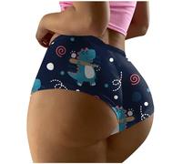 Generisch Ensemble de sous-vêtements sexy Curvy - Culotte en dentelle - String en coton - Couleur chair - Culotte pour femme - Culotte érotique, E-bleu foncé., 3XL