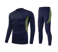 Generisch Ensemble de sous-vêtements thermiques pour homme - Intérieur en polaire - Sous-vêtements fonctionnels - Pantalon thermique respirant - Chemise à manches longues - Caleçon thermique - Tenue