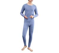 Generisch Ensemble de sous-vêtements thermiques pour homme - Intérieur polaire chaud - Pantalon thermique - Sous-vêtements fonctionnels - Manches longues - Col rond - Sous-vêtements de pyjama