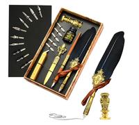 Generisch Ensemble de stylo plume vintage, kit d'écriture | stylo de trempage avec encre, outil de de , accessoire d'enveloppe, fournitures de dessin, cadeau signature