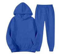 Generisch Ensemble de survêtement à capuche uni pour homme - Tenue de loisirs - Baggy - Avec capuche - Décontracté - Automne et hiver - 2 pièces - Doux - Manches longues - Confortable - Vêtement de