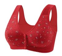 Generisch Ensemble de yoga pour femme avec bandoulière sans fil, dos nu, sans éponge, avec bretelles convertibles, petit (rouge, 44)