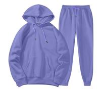 Generisch Ensemble pyjama complet pour hommes avec pantalon à capuche plus loisirs hiver polaire avec peluche femmes costumes pull pantalon sweat-shirt haut pantalon survêtement homme tenue d'été