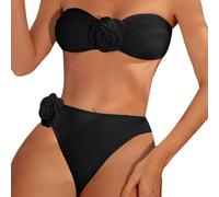 Generisch Ensemble tankini élégant pour les vacances d'été avec un design floral élégant comme polyvalent sur la plage, Noir , L