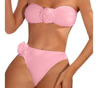 Generisch Ensemble tankini élégant pour les vacances d'été avec un design floral élégant comme polyvalent sur la plage, Rose, S