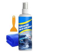 Generisch Enter Spray pour pare-brise de voiture, 100 ml, dégivrant pour pare-brise avec grattoir et chiffon, pour véhicules à moteur, camions en cas de neige et en hiver