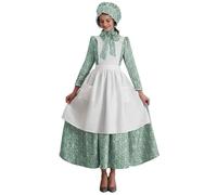 Generisch Épée en acier, robe de cosplay médiévale, fête de la bière, costume d'Halloween, loup, grand-mère, ferme, robe élégante, costume de cosplay, vert une, XXL