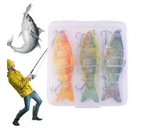 Generisch Esca da 3 pezzi segmentata Glide SlowSpecifica affondante, esca per spigola, per acqua e salata, per pescatore Nge env. 10 cm18G Pr oJoint Swimbait X 3 pezzi