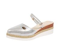 Generisch Espadrilles compensées pour femme - Pantoufles élégantes - Chaussures de plage à enfiler - Chaussures pieds nus - Talon oblique et semelle épaisse - Pantoufles confortables et légères pour