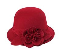 Generisch et fleurs d'hiver pour femme - Haut rond décontracté - Casquette melon - Chapeau d'hiver, h, taille unique