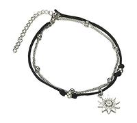 Generisch Et Naturelle Rose Bijoux femmes Anklet Elephant Beach Sun Alloy accessoire Bracelet Homme 2 Perles Bijoux (AS shown, One Size)