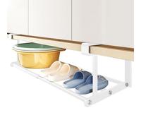 Generisch Étagère à pince - Étagère de rangement télescopique - Organiseur de rangement antidérapant réglable pour salle de bain, garde-manger, penderie, cuisine