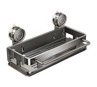 Generisch Étagère à ventouse de douche montée haute performance, barre de rangement de salle de bain porte-savon multifonction sans stockage | Organisateur de salle de bain de cuisine, support de