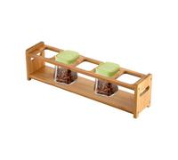 Generisch Étagère à verres à vin | Étagère à pied en bois Support de verrerie Organisateur suspendu Bon support de bouteille lourd pour cuisine, bar et salle à manger sous armoire Porte-verres à vin