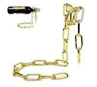 Generisch Étagère à vin avec chaîne flottante avec chaîne en fer - Porte-bouteille de vin créatif pour le stockage du vin - Étagère à vin de table en forme de chaîne de fer