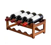 Generisch Étagère à vin en bois | Étagère de comptoir à 2 niveaux peu encombrante | Pour plan de travail intérieur, maison, famille, amis, adultes, hommes, femmes, amateurs, mariages, vacances