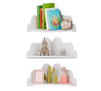 Generisch Étagère d'angle 3 pièces Cloud Wall Bibliothèque Étagère de rangement d'angle Présentoir | Pour livres, jouets, chambre à coucher, salon, chambre de bébé, bureau, appartement, salle de jeux
