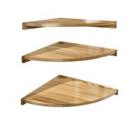 Generisch Étagère d'angle flottante | Étagère d'angle murale rustique à 3 niveaux en bois | Présentoir de parfum | Pour chambre à coucher, cuisine, salon, enfants, plante, livre, parfum, escalier