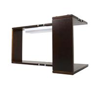 Generisch Étagère d'angle pour le mur avec éclairage - Étagère d'angle éclairée aspect bois pour décoration - Étagère murale carrée avec lumière LED - Pour salon, bureau, salle d'étude